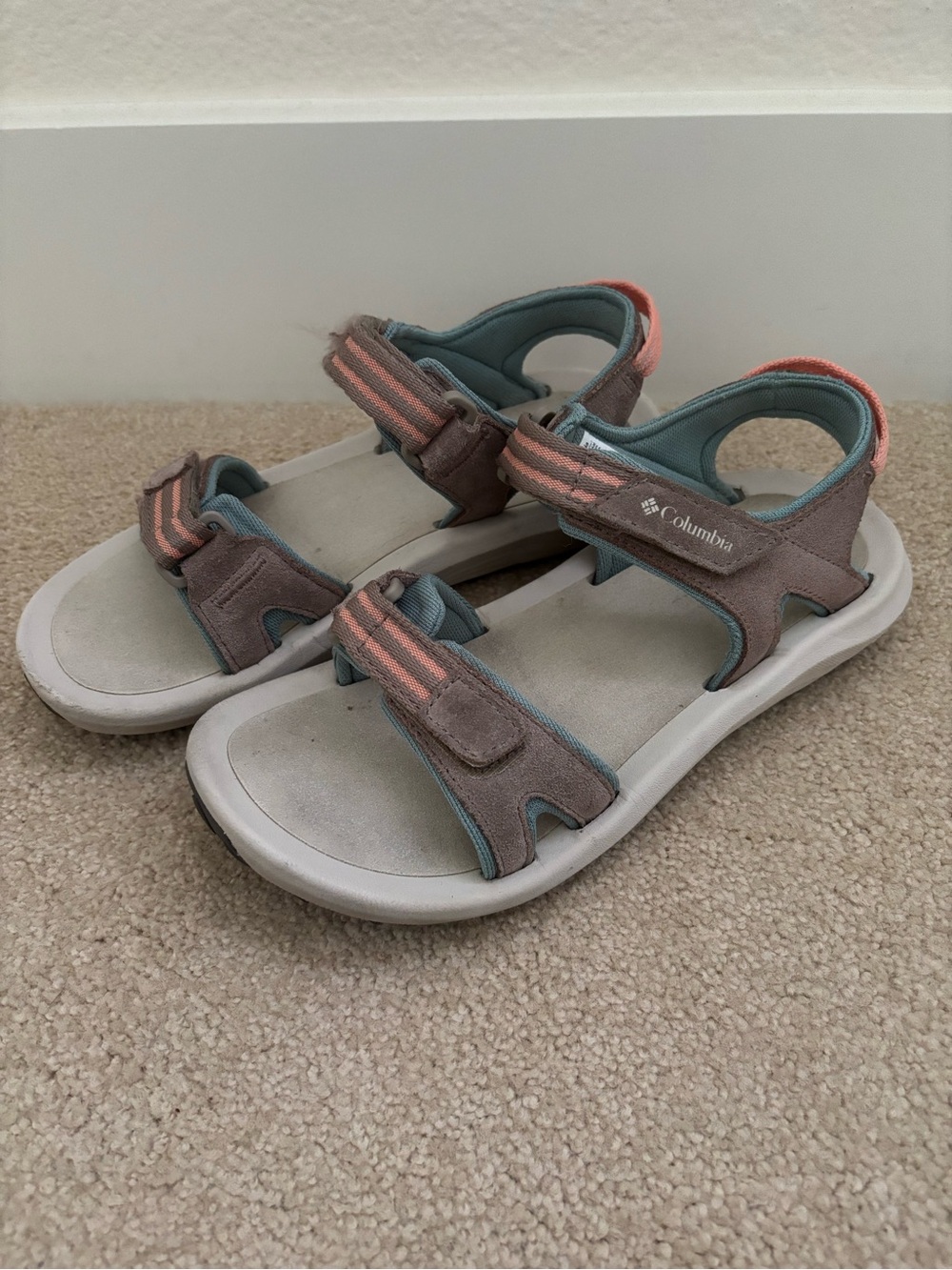Columbia Women’s Brown, Coral and Aqua Outdoor Sport Sandals